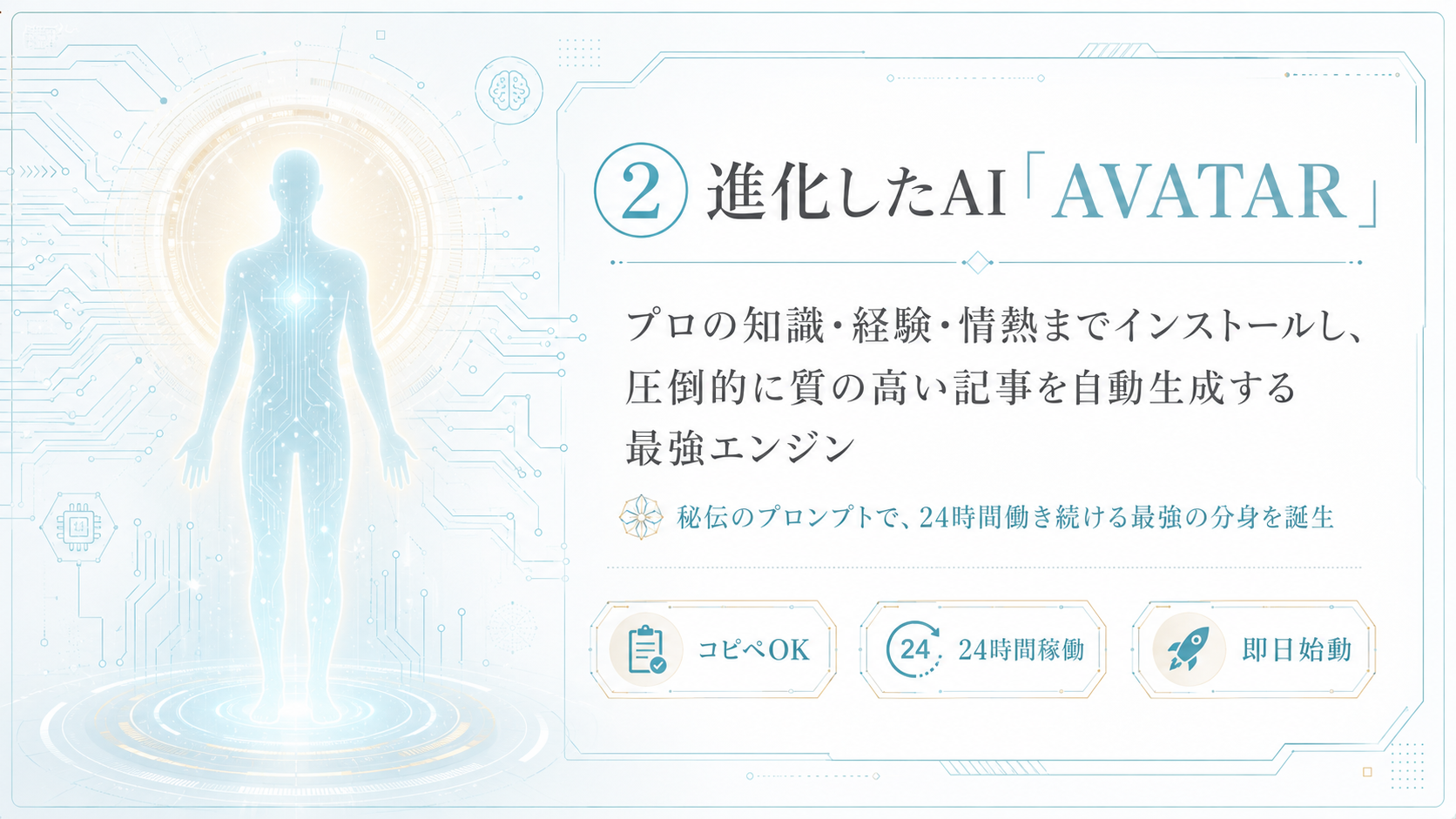 ②進化したAI「AVATAR」