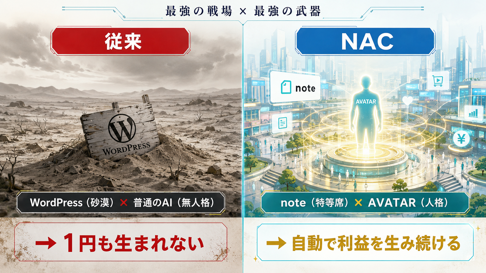 最強の戦場×最強の武器：従来 vs NAC